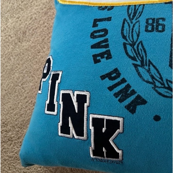 VS PINK PILLOW DECORATIVE THROW 2005 PILLOW & CASE BLUE SAY YES TO PINK VINTAGE - Picture 4 of 13
